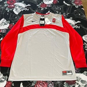 NWT VINTAGE 2003 NIKE DRI-FIT OSU OHIO STATE UNIVERSITY BUCKEYES L/S JERSEY M